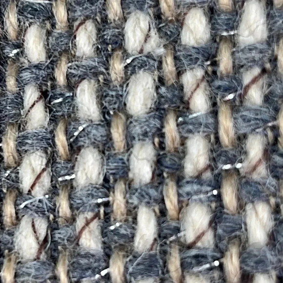 Talbots Tweed Metallic Wool Blend Short Sleeve Shift Dress Lined Size 12 Gray - Picture 7 of 16